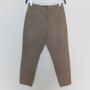 SM Woman Casual Cotton Straight Leg Army Green Pants